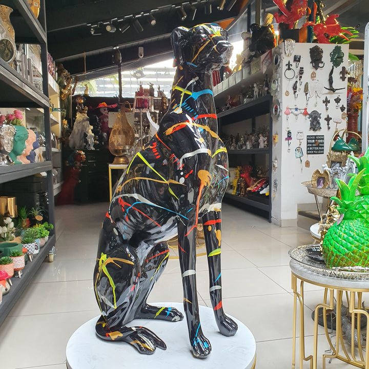 Perro Galgo Negro M Multicolor