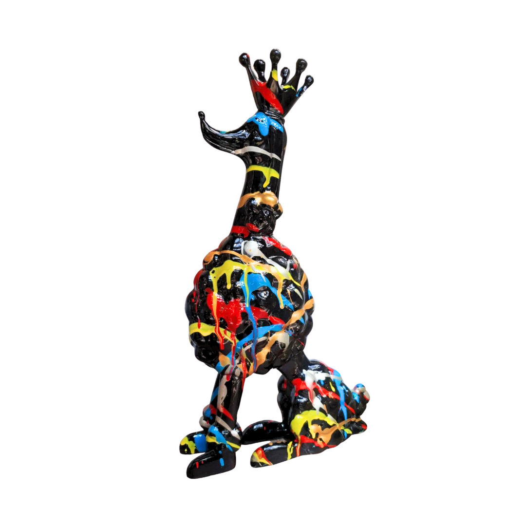 Perro Poodle color Negro Multicolor