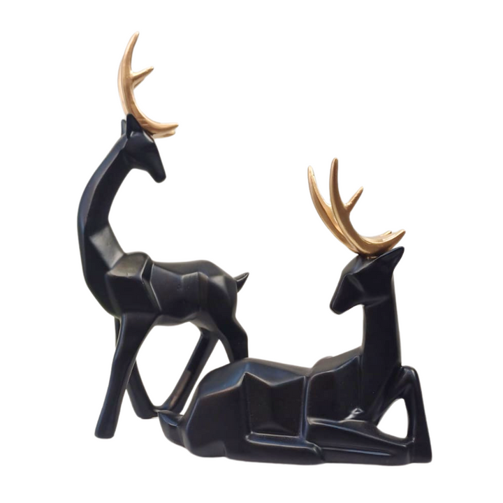 Pareja Ciervos geo negros