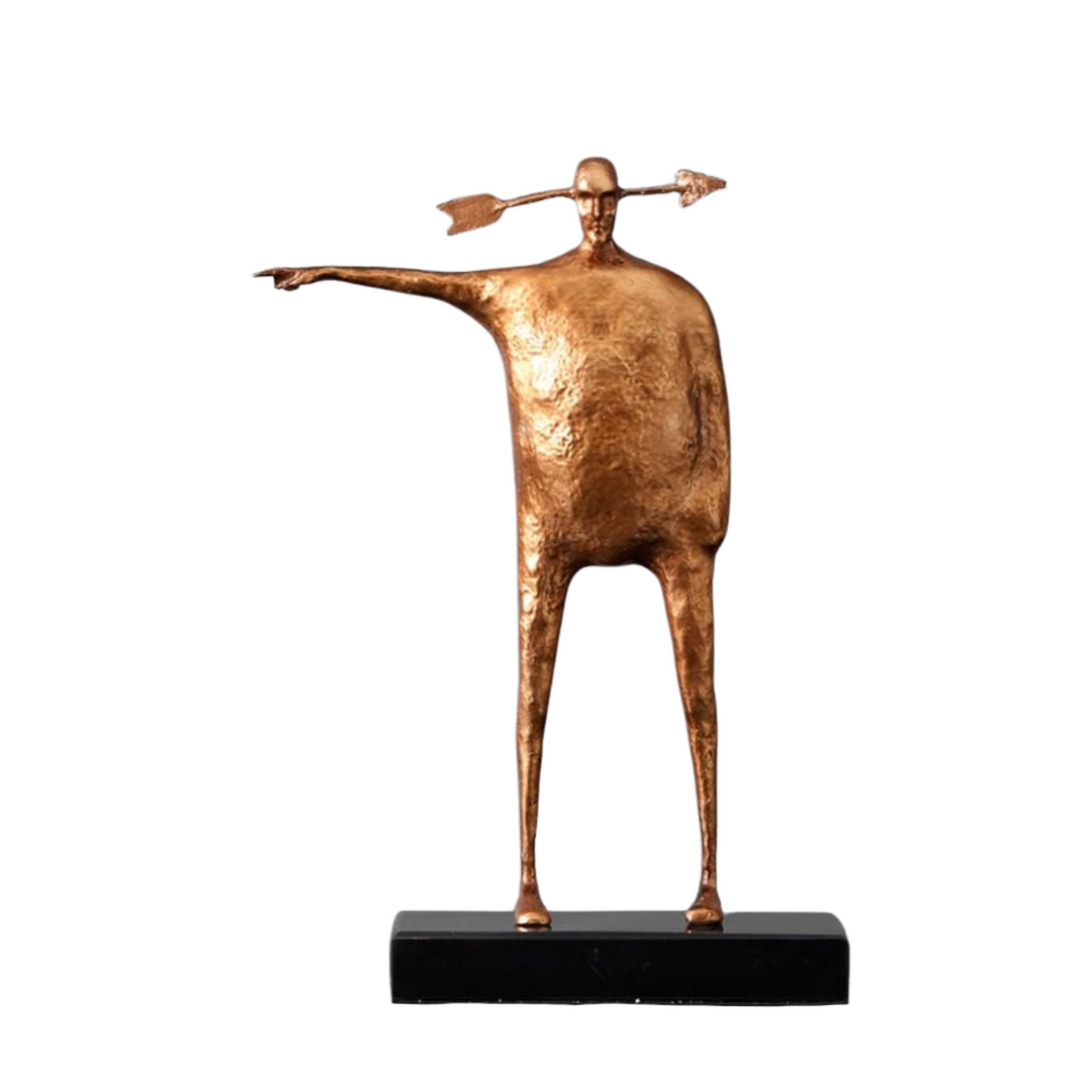 Estatua Abstracta Hombre Flechado