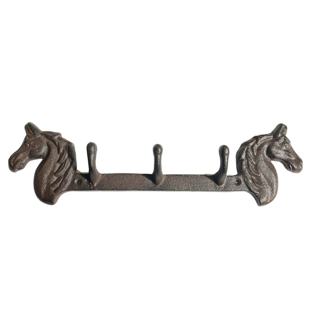 Percha de hierro forma de Caballo color café