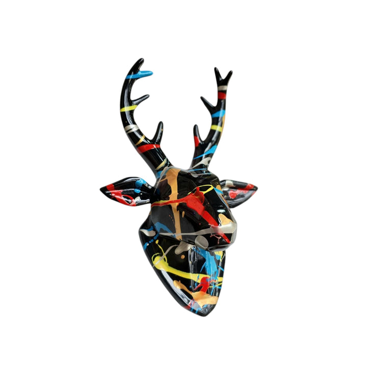 Cabeza Ciervo color Negro Multicolor