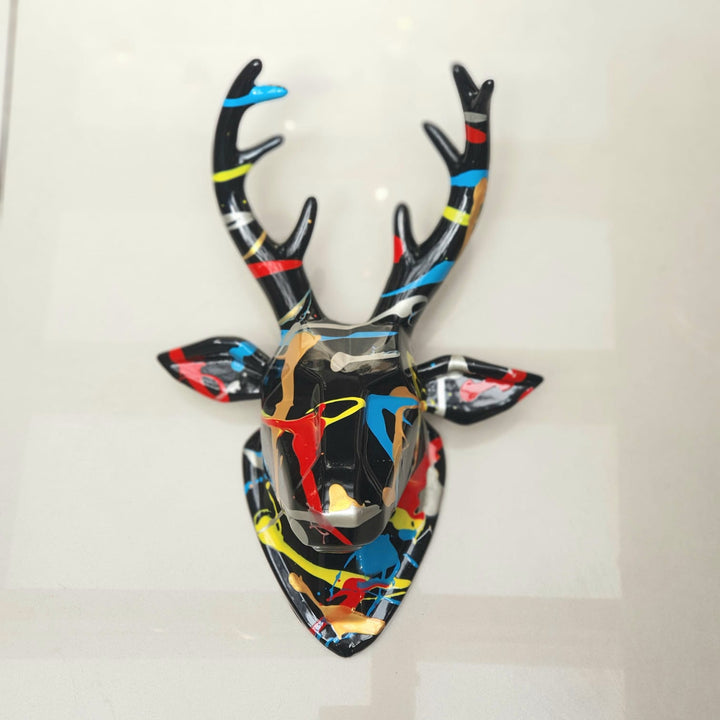 Cabeza Ciervo color Negro Multicolor
