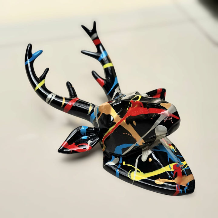 Cabeza Ciervo color Negro Multicolor