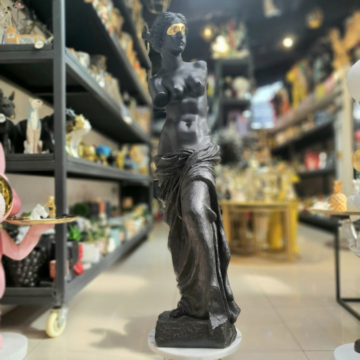 Venus De Milo XL Negro con antifaz dorado