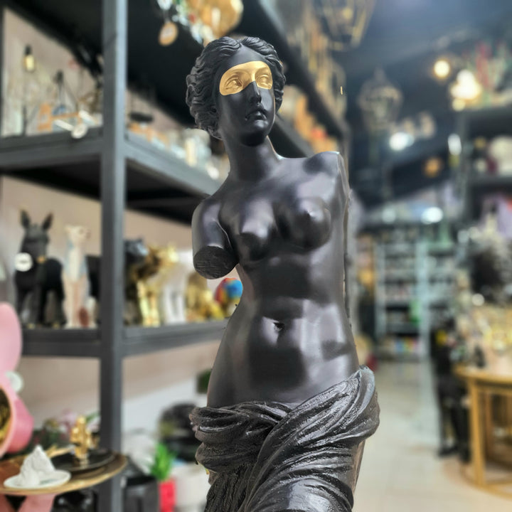 Venus De Milo XL Negro con antifaz dorado