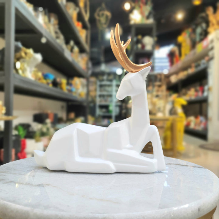 Pareja Ciervos geo Blancos