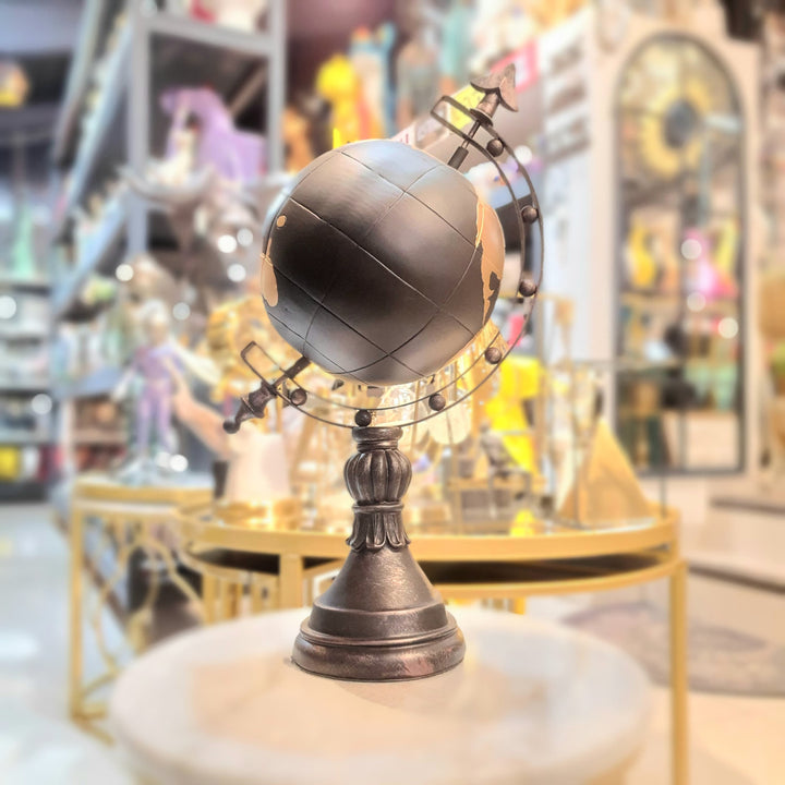 Globo Terráqueo L color Negro