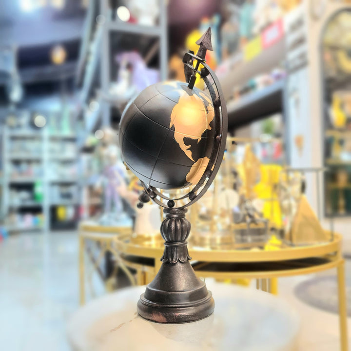 Globo Terráqueo L color Negro