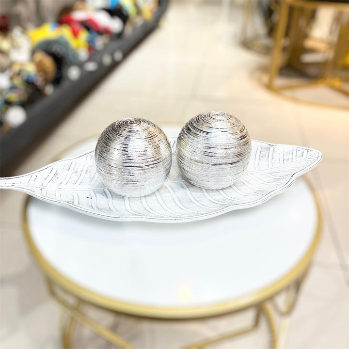 Esfera decorativa plateada