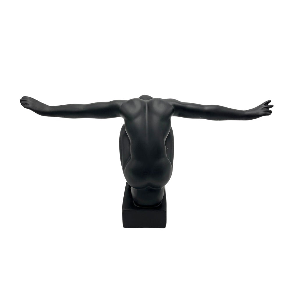 Escultura nadador negro