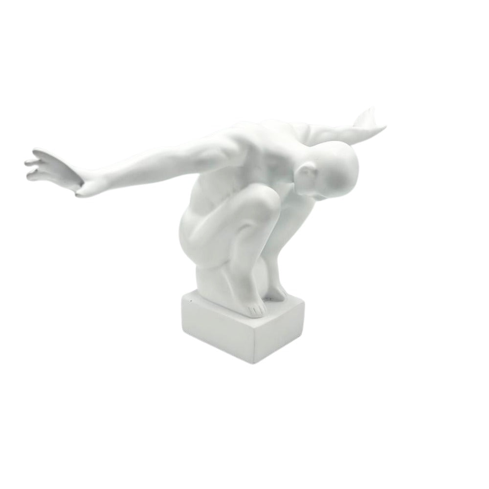Escultura nadador blanco