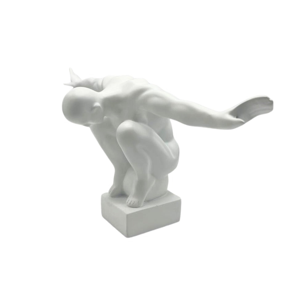 Escultura nadador blanco