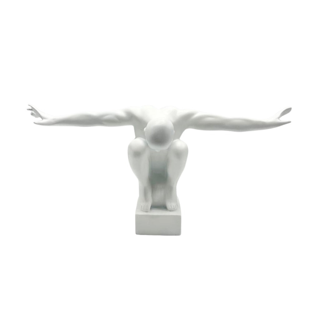 Escultura nadador blanco