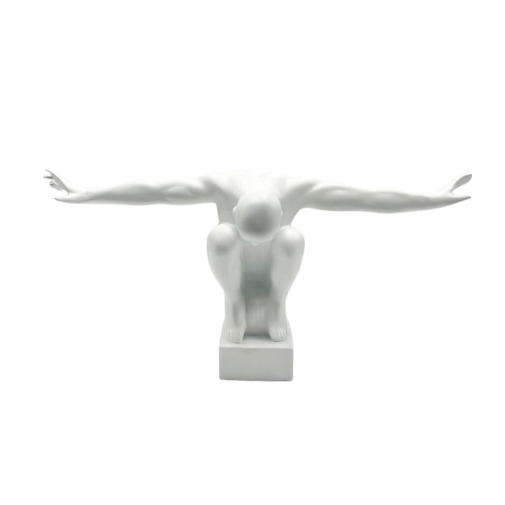 Escultura nadador blanco