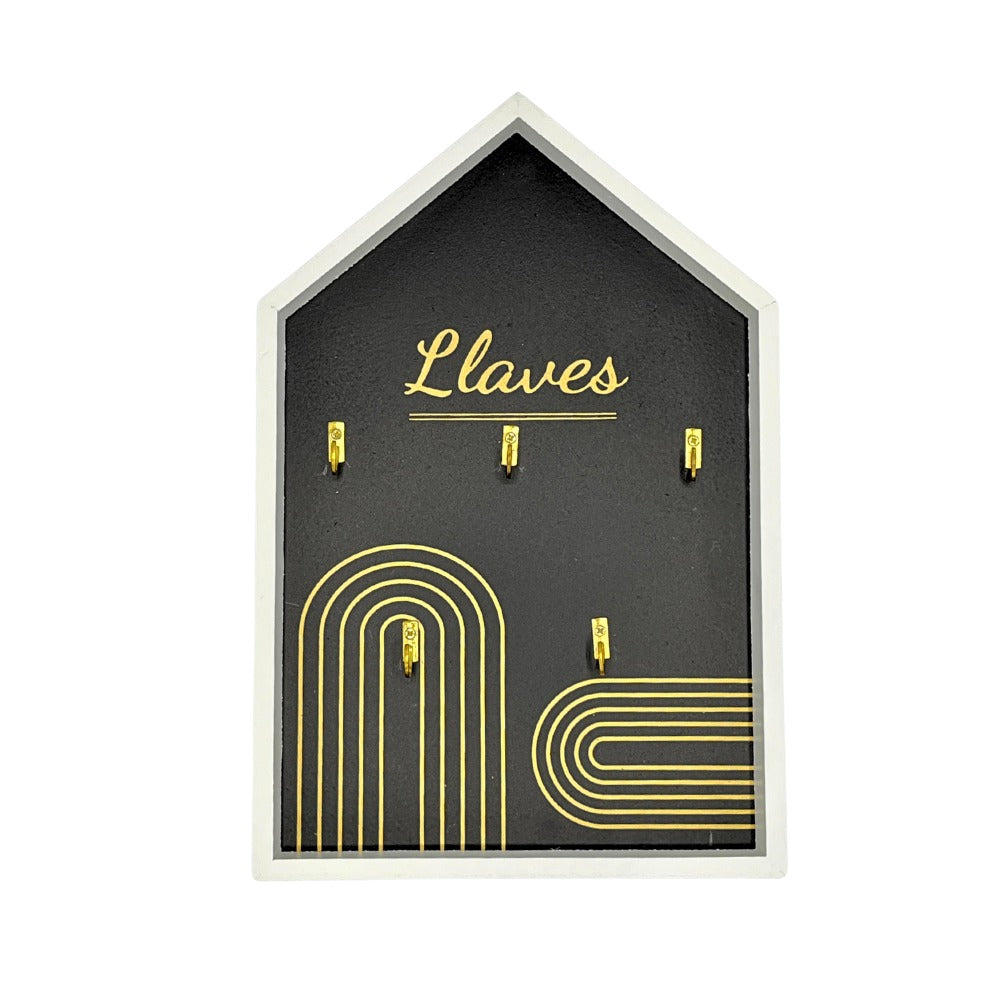 Colgador de llaves blanco con negro