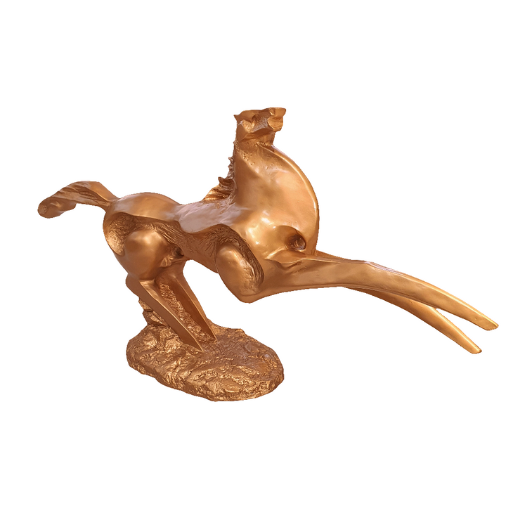 Caballo Abstracto color dorado