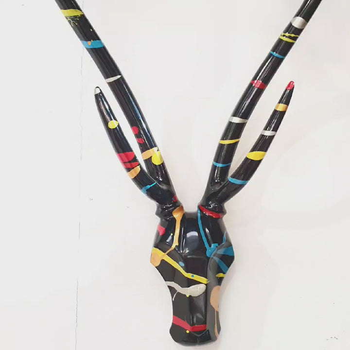 Cabeza Ciervo Largo Multicolor