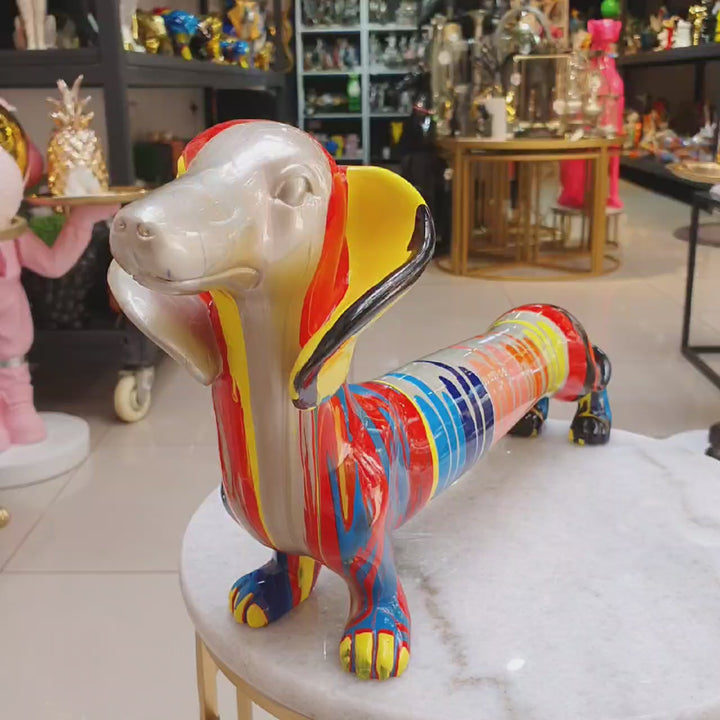 Perro Salchicha Dorado Multicolor