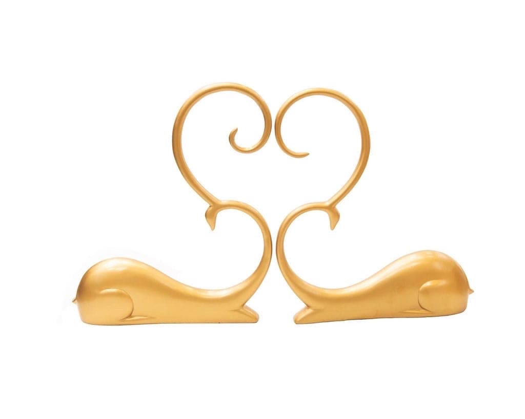 Pareja de Ciervos dorado