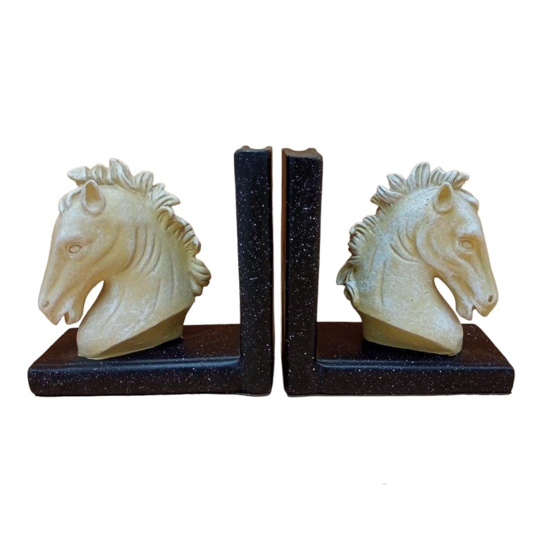 Sujeta Libros Caballo color Blanco Duo