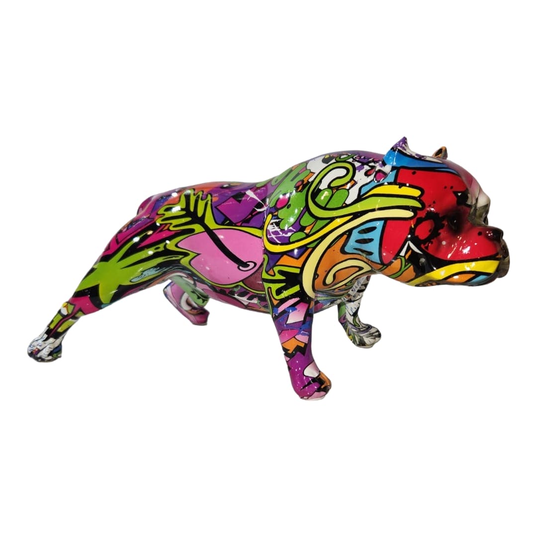 Perro Pitbull Grafiti color Lila