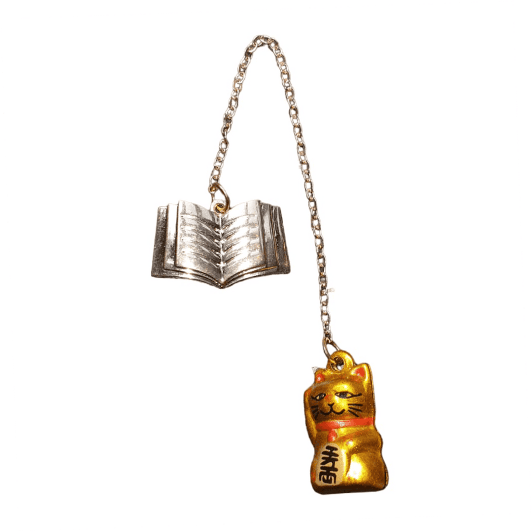 Separador Hoja Maneki Dorado