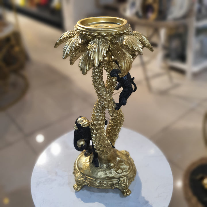 Candelabro Dorado Monos 9393-20