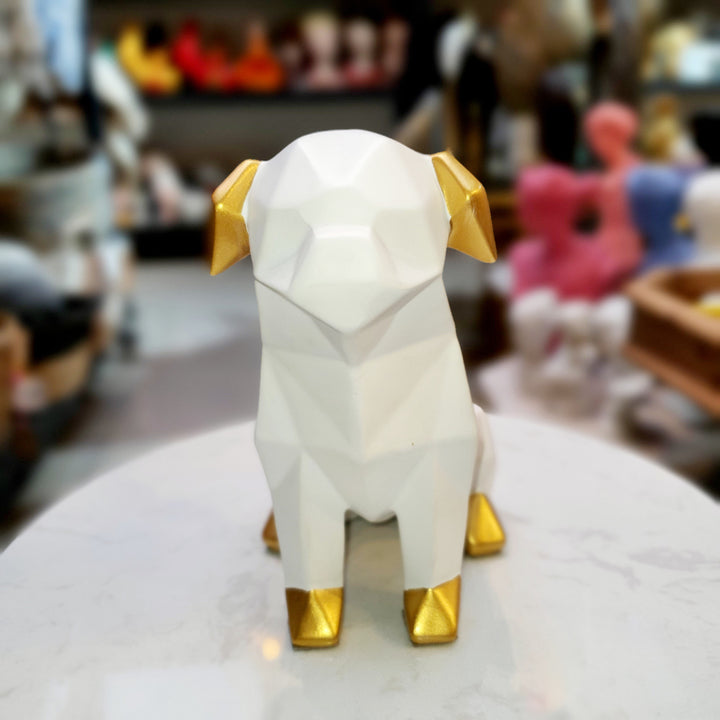 Perro Mini Geo Sentado color Blanco