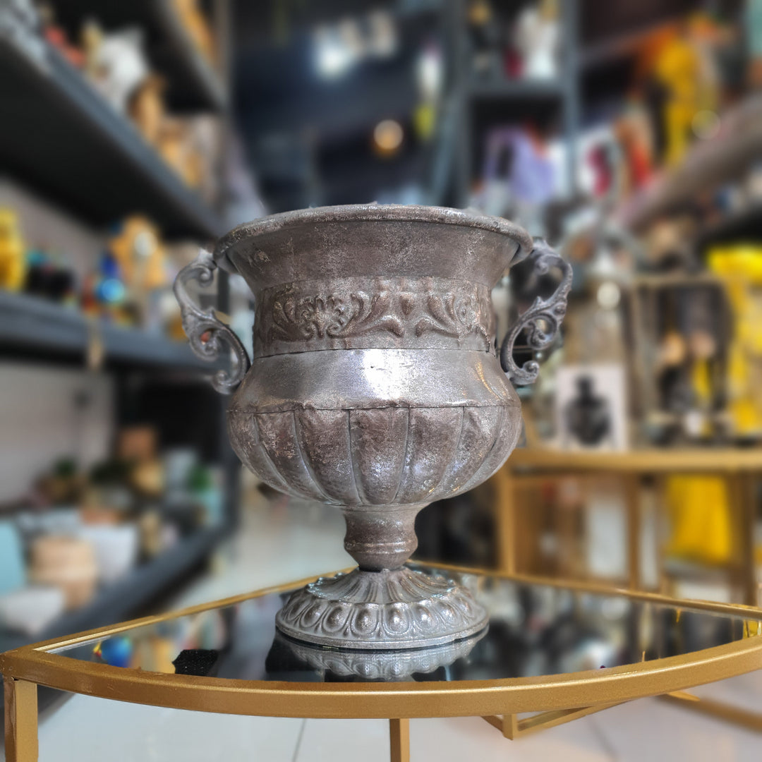 Copa con diseños color Plateado