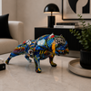 Perro Pitbull Estampado Azul