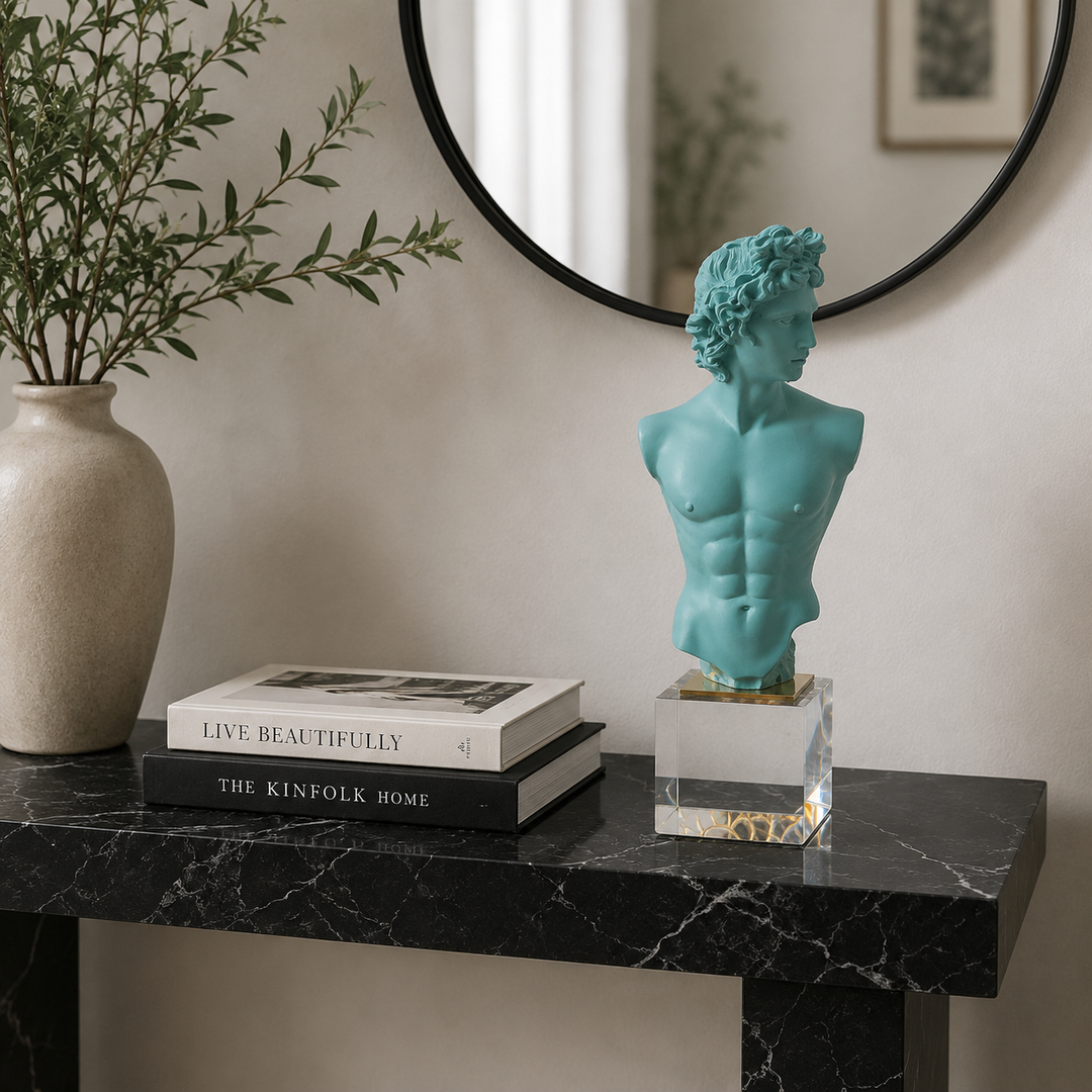 Busto Apolo turquesa