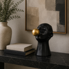 Busto Cara Geo Globo Negro