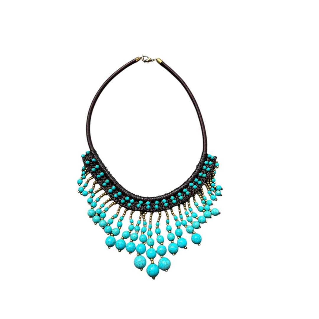 Collar Coralia color turquesa