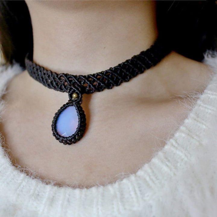 Collar Macramé Tejido