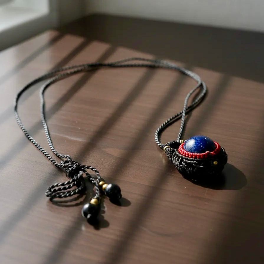 Collar piedra sol azul