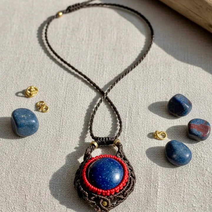 Collar piedra sol azul
