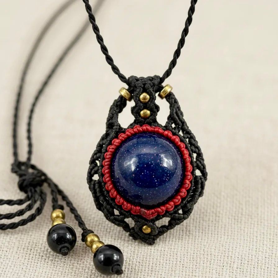 Collar piedra sol azul