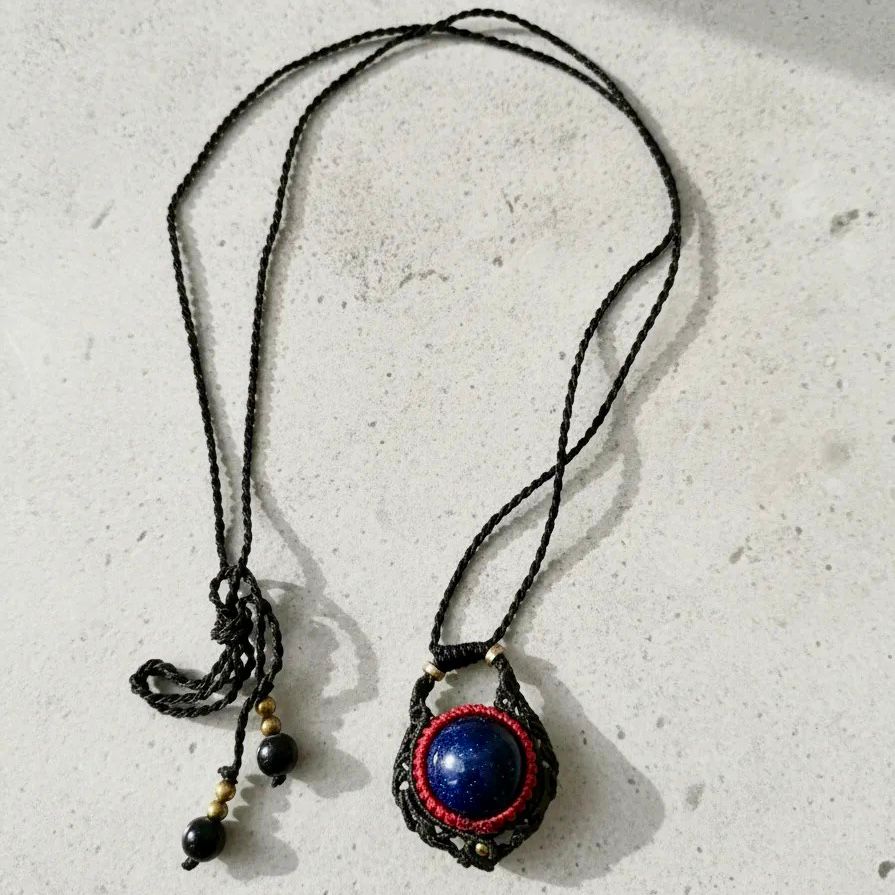 Collar piedra sol azul