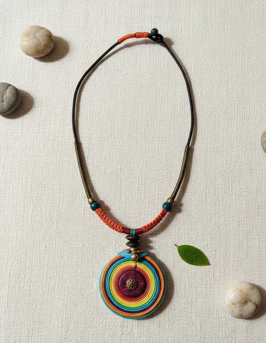 Collar Sunset color turquesa