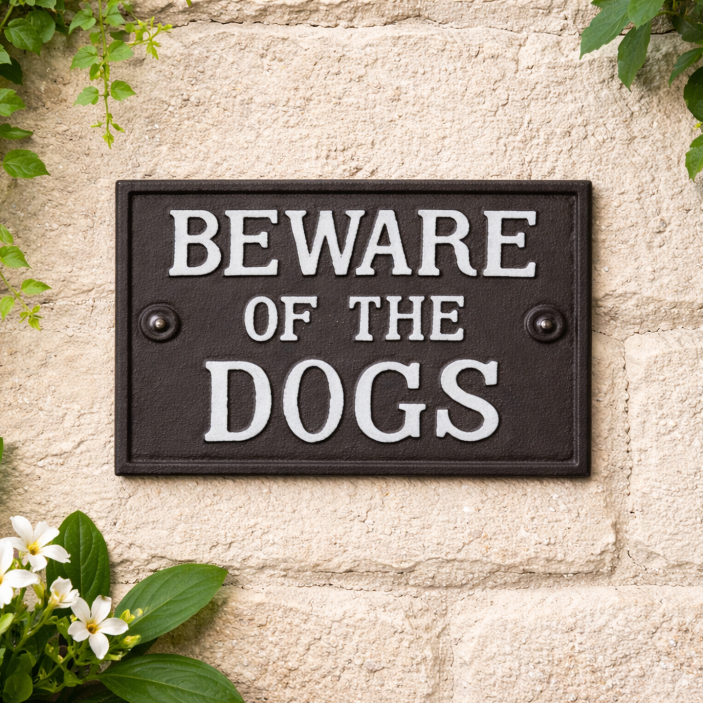 Cuadro de hierro Beware Of The Dogs