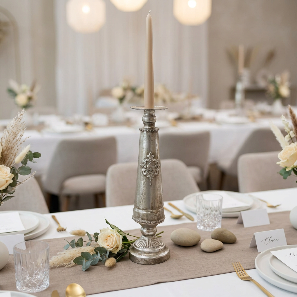 Candelabro Grande Plateado 7189