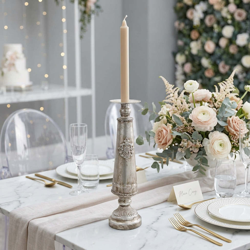 Candelabro Grande Plateado 7189