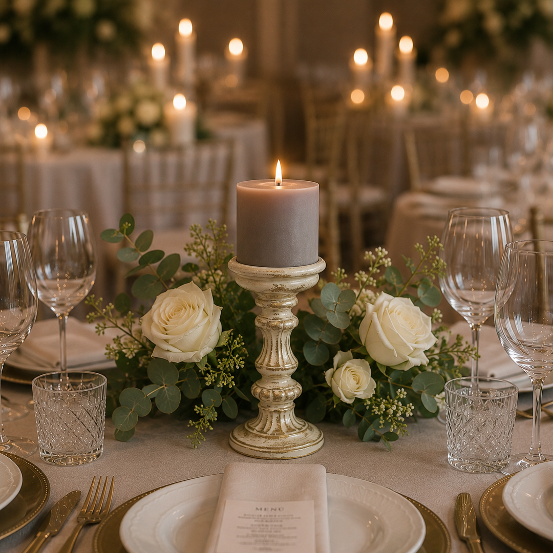 Candelabro Vela Madera