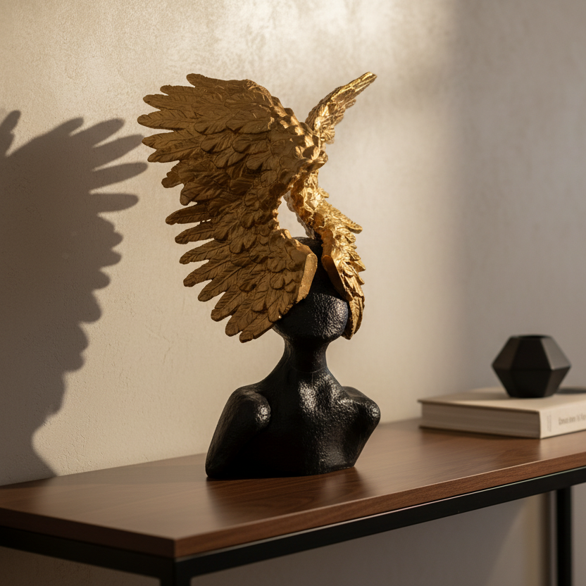 Cara Alas Negro y Dorado