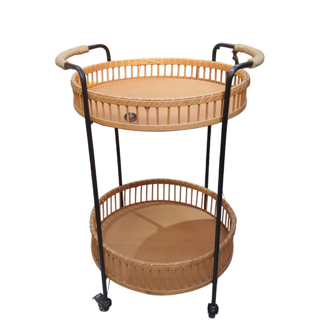 Carrito Ruedas Bar Madera