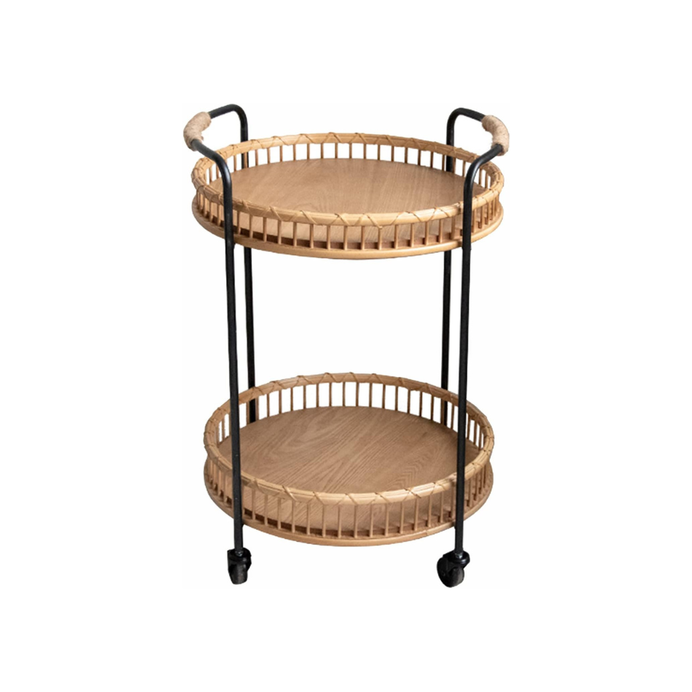 Carrito Ruedas Bar Madera