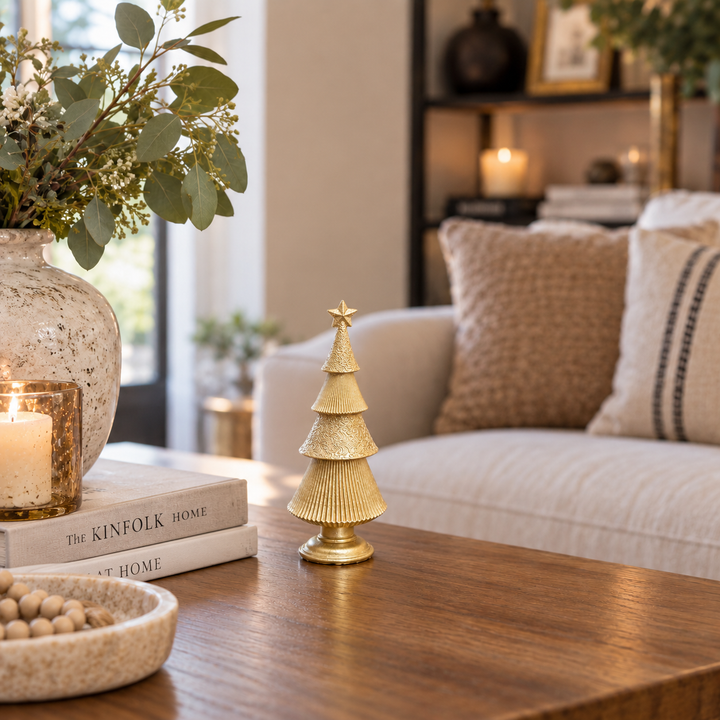 Arbol de Navidad  con estrella Dorado