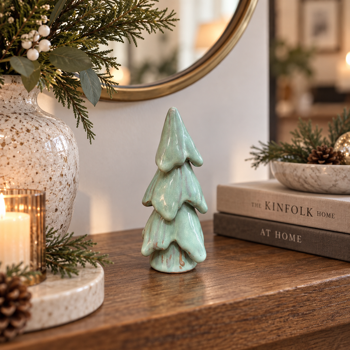 Arbol de Navidad de ceramica verde