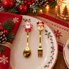Set Cuchara y Tenedor Navideño